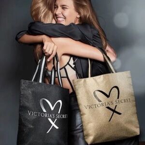 VICTORIA’S SECRET Balmain Fashion Show Tote Gold Glitter Bag